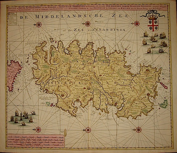 Keulen Gerard, van (1678-1727) Nieuwe en nette afteekening van et Eyland of Koninkryk Sardinia... 1720 ca. Amsterdam